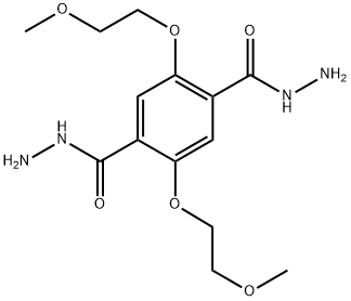 1,4-Benzenedicarboxylic acid, 2,5-bis(2-methoxyethoxy)-, 1,4-dihydrazide 구조식 이미지