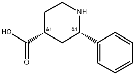 4-Piperidinecarboxylic acid, 2-phenyl-, (2S,4R)- Structure