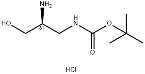 tert-butyl N-[(2S)-2-amino-3-hydroxypropyl]carbamate hydrochloride Structure