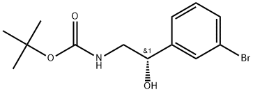 (S)-N-Boc-2-(3-bromophenyl)-2-hydroxyethanamine Structure