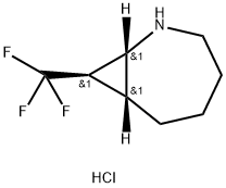(1R,7R,8R)-8-(trifluoromethyl)-2-azabicyclo[5.1.0]Octane hydrochloride Structure