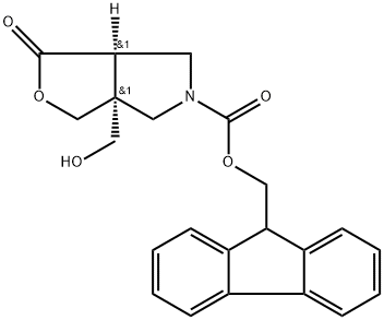 (9H-Fluoren-9-yl)methyl (3aS,6aR)-3a-(hydroxymethyl)-1-oxotetrahydro-1H-furo[3,4-c]pyrrole-5(3H)-carboxylate Structure