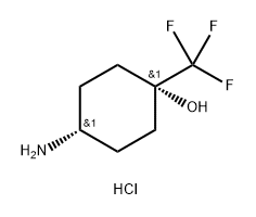 Cyclohexanol, 4-amino-1-(trifluoromethyl)-, hydrochloride (1:1), cis- 구조식 이미지