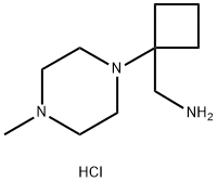 Cyclobutanemethanamine, 1-(4-methyl-1-piperazinyl)-, hydrochloride (1:3) Structure