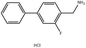 [1,1'-Biphenyl]-4-methanamine, 3-fluoro-, hydrochloride (1:1) Structure