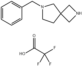 2,6-Diazaspiro[3.4]octane, 6-(phenylmethyl)-, 2,2,2-trifluoroacetate (1:2) Structure