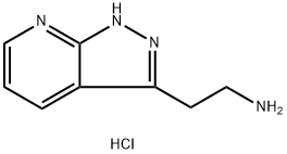 1H-Pyrazolo[3,4-b]pyridine-3-ethanamine, hydrochloride (1:2) Structure
