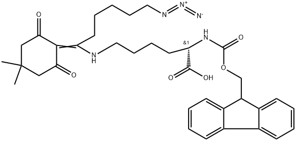 Fmoc-L-Lys(N3-Aca-DIM)-OH Structure