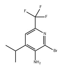 2-bromo-4-isopropyl-6-(trifluoromethyl)pyridin-3-amine Structure