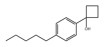 1-(4-pentylphenyl)cyclobutanol Structure