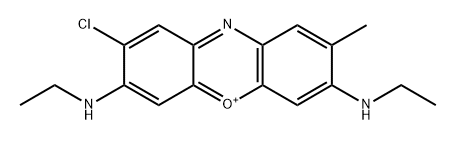 Phenoxazin-5-ium, 2-chloro-3,7-bis(ethylamino)-8-methyl- (ACI) Structure