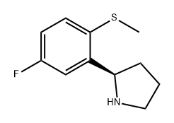 (2R)-2-[5-fluoro-2-(methylsulfanyl)phenyl]pyrrolidine 구조식 이미지