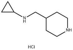 4-Piperidinemethanamine, N-cyclopropyl-, hydrochloride (1:2) Structure