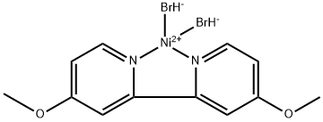 Nickel, dibromo(4,4'-dimethoxy-2,2'-bipyridine-κN1,κN1')- Structure