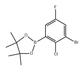 2-(3-Bromo-2-chloro-5-fluorophenyl)-4,4,5,5-tetramethyl-1,3,2-dioxaborolane Structure