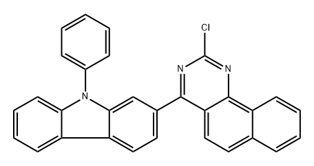 2-chloro-4-(9-phenyl-9H-carbazol-2-yl)Benzo[h]quinazoline Structure