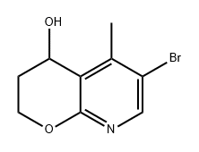 6-bromo-5-methyl-3,4-dihydro-2H-pyrano[2,3-b]pyridin-4-ol Structure