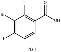 Benzoic acid, 3-bromo-2,4-difluoro-, sodium salt (1:1) Structure