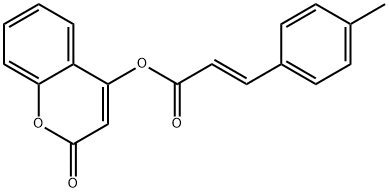 2-Propenoic acid, 3-(4-methylphenyl)-, 2-oxo-2H-1-benzopyran-4-yl ester, (2E)- Structure