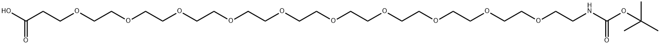 Boc-NH-PEG10-CH2CH2COOH 구조식 이미지