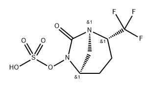 (2S,5R)-7-oxo-2-(trifluoromethyl)-1,6-diazabicyclo[3.2.1]octan-6-yl hydrogen sulfate Structure