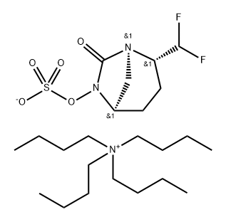 tetrabutylammonium (2S,5R)-2-(difluoromethyl)-7-oxo-1,6-diazabicyclo[3.2.1]octan-6-yl sulfate Structure