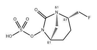 (2S,5R)-2-(fluoromethyl)-7-oxo-1,6-diazabicyclo[3.2.1]octan-6-yl hydrogen sulfate Structure