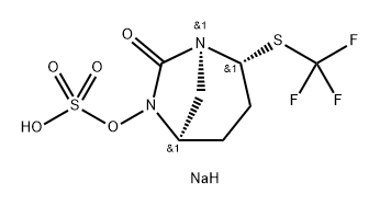 sodium (2R,5R)-7-oxo-2-[(trifluoromethyl)sulfanyl]-1,6-diazabicyclo[3.2.1]octan-6-yl sulfate Structure