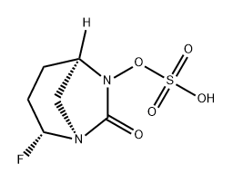 (2R,5R)-2-fluoro-7-oxo-1,6-diazabicyclo[3.2.1]octan-6-yl hydrogen sulfate ((2R,5R)-2-fluoro-7-oxo-1,6-diazabicyclo[3.2.1]octan-6-yl hydrogen sulphate) Structure