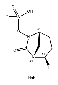 sodium (2R,5R)-2-fluoro-7-oxo-1,6-diazabicyclo[3.2.1]octan-6-yl sulfate Structure