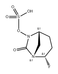 (2S,5R)-2-fluoro-7-oxo-1,6-diazabicyclo[3.2.1]octan-6-yl hydrogen sulfate ((2S,5R)-2-fluoro-7-oxo-1,6-diazabicyclo[3.2.1]octan-6-yl hydrogen sulphate) Structure