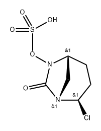 (2R,5R)-2-chloro-7-oxo-1,6-diazabicyclo[3.2.1]octan-6-yl hydrogen sulfate ((2R,5R)-2-chloro-7-oxo-1,6-diazabicyclo[3.2.1]octan-6-yl hydrogen sulphate) Structure