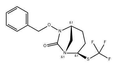 (2R,5R)-6-(benzyloxy)-2-(trifluoromethylthio)-1,6-diazabicyclo[3.2.1]octan-7-one 구조식 이미지