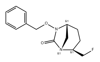 (2S,5R)-6-(benzyloxy)-2-(fluoromethyl)-1,6-diazabicyclo[3.2.1]octan-7-one 구조식 이미지