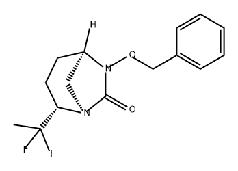1,6-Diazabicyclo[3.2.1]octan-7-one, 2-(1,1- difluoroethyl)-6-(phenylmethoxy)-, (1R,2S,5R)- Structure