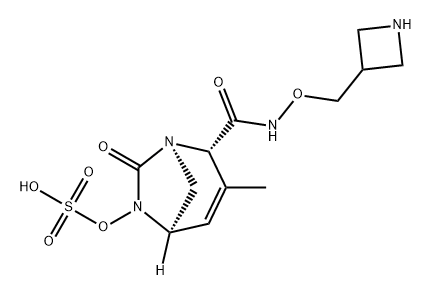 [(2S,5R)-2-(azetidin-3-ylmethoxycarbamoyl)-3-methyl-7-oxo-1,6-diazabicyclo[3.2.1]oct-3-en-6-yl] hydrogen sulfate Structure