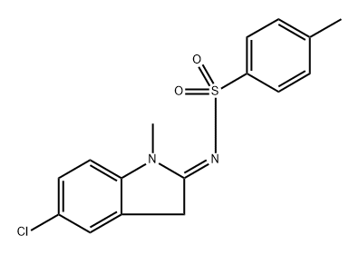 Benzenesulfonamide, N-(5-chloro-1,3-dihydro-1-methyl-2H-indol-2-ylidene)-4-methyl-, [N(Z)]- Structure