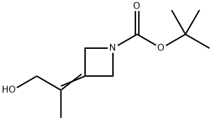 tert-Butyl 3-(1-hydroxypropan-2-ylidene)azetidine-1-carboxylate Structure