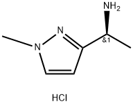 1H-Pyrazole-3-methanamine, α,1-dimethyl-, hydrochloride (1:2), (αS)- 구조식 이미지