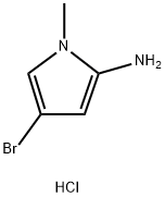 1H-Pyrrol-2-amine, 4-bromo-1-methyl-, hydrochloride (1:1) 구조식 이미지