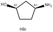 (1R,3S)-3-aminocyclopentan-1-ol hydrobromide (1:1) Structure