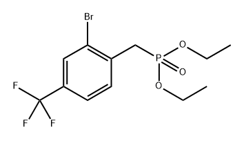 diethyl 2-bromo-4-trifluoromethylbenzylphosphonate Structure