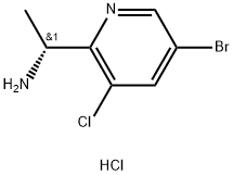 (R)-1-(5-Bromo-3-chloropyridin-2-yl)ethanamine hydrochloride Structure