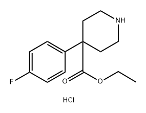 Ethyl 4-(4-fluorophenyl)piperidine-4-carboxylate hydrochloride Structure