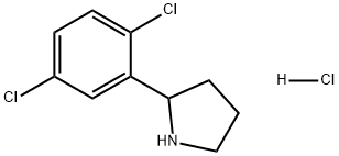 Pyrrolidine, 2-(2,5-dichlorophenyl)-, hydrochloride (1:1) Structure