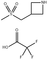 Azetidine, 3-[(methylsulfonyl)methyl]-, 2,2,2-trifluoroacetate (1:1) Structure