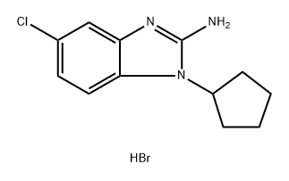 5-chloro-1-cyclopentyl-1H-benzo[d]imidazol-2-amine hydrobromide Structure