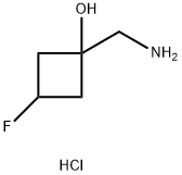 Cyclobutanol, 1-(aminomethyl)-3-fluoro-, hydrochloride (1:1) Structure