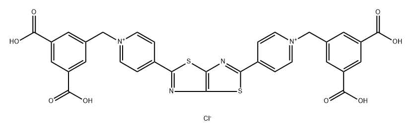 5,5'-((thiazolo[5,4-d]thiazole-2,5-diylbis(pyridine-1-ium-4,1-diyl))bis(methylene))bis(3-carboxybenzoate) dihydrochloride Structure