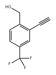 (4-ethynyl-2-(trifluoromethyl)phenyl)methanol Structure